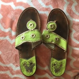 Lime green Jack Rogers sandals